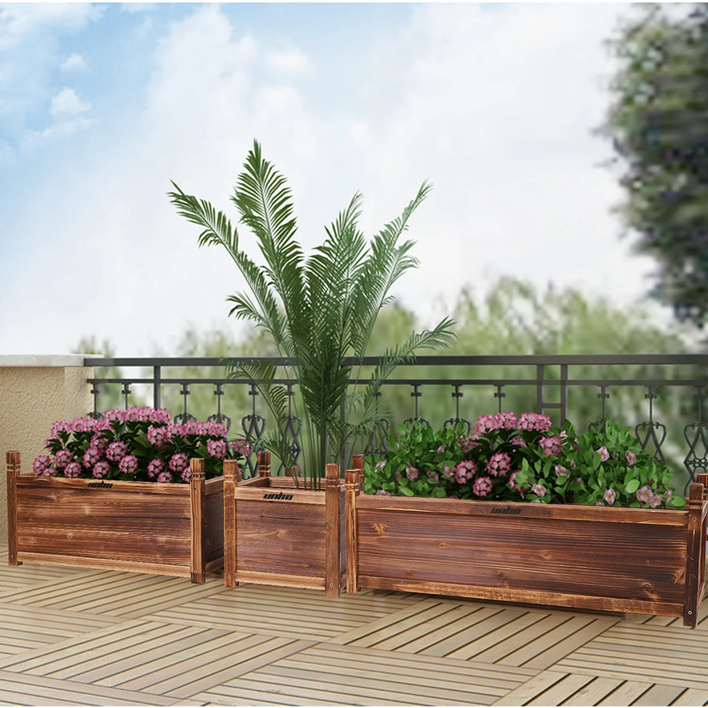 Large Wooden Raised Garden Planter Box
