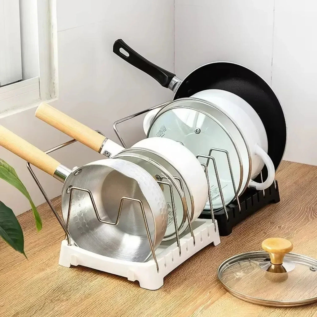 Expandable Pot & Pan Cabinet Organiser with Adjustable Dividers