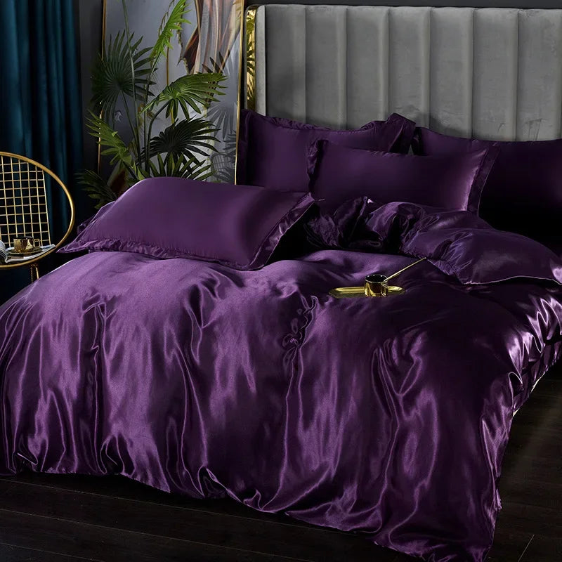 Rayon Satin Bedding Set | 3-, 4- & 5-Piece Options