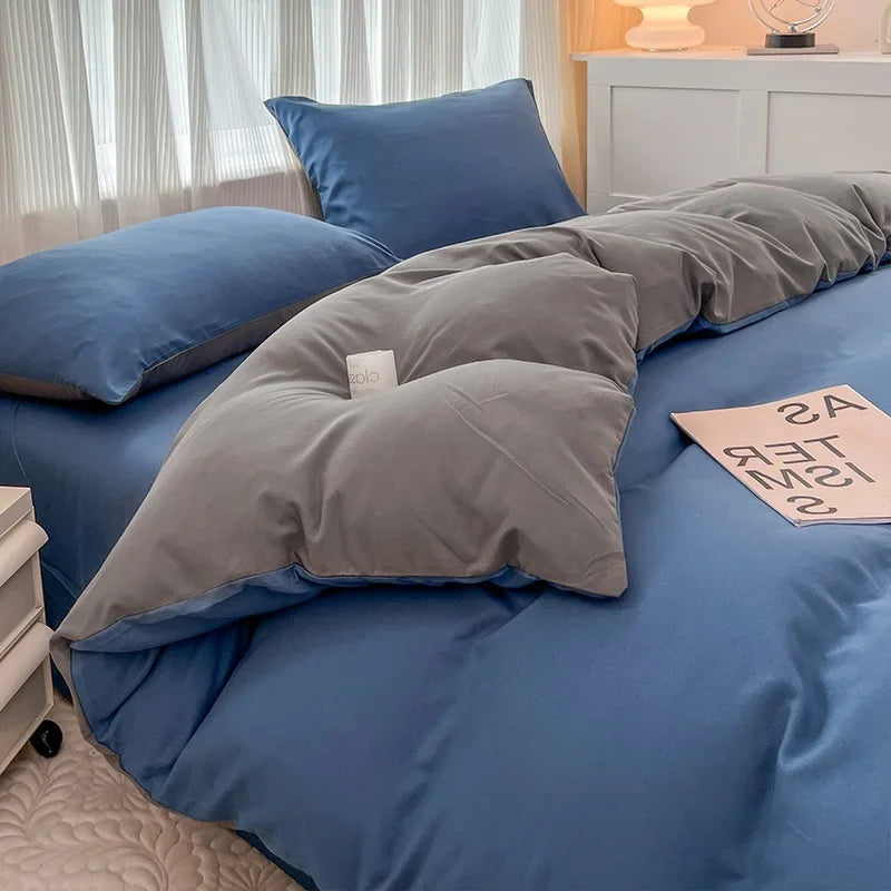 Reversible Brushed Polyester Bedding Set | 3–4 Piece