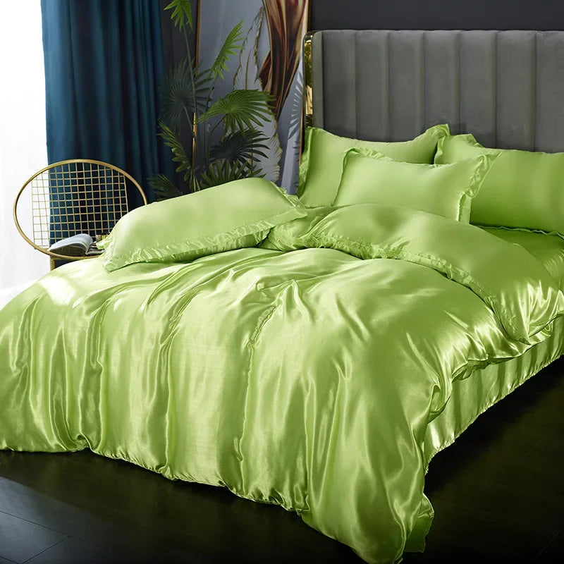Rayon Satin Bedding Set | 3-, 4- & 5-Piece Options
