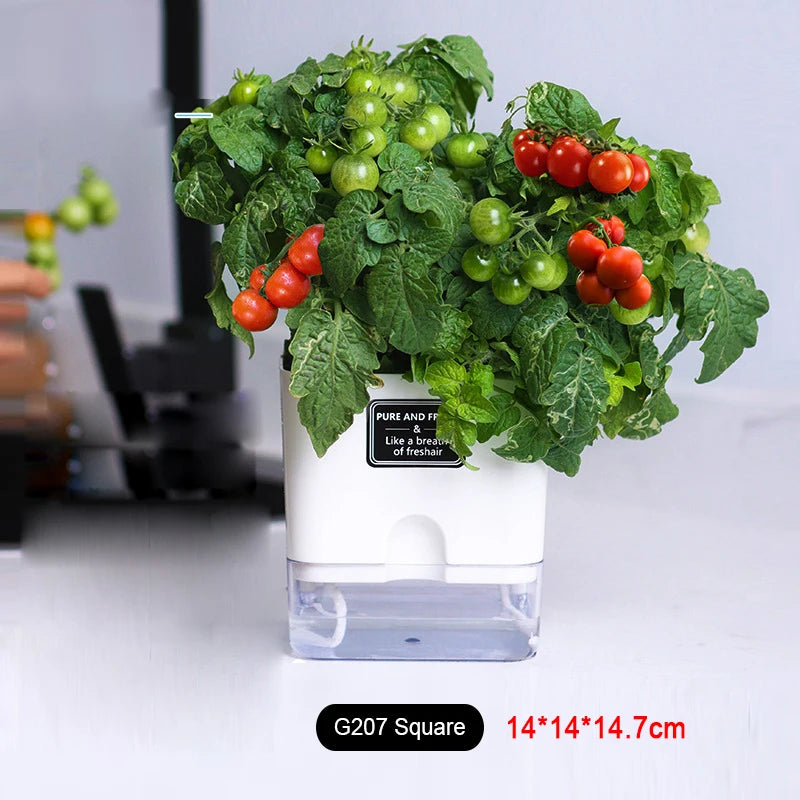 Self-Watering Planter Pot with Cotton Wick | Square or Rectangle
