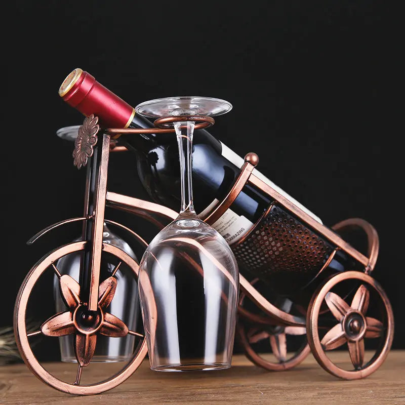 Retro Bicycle Wine Bottle Holder | Decorative Tabletop Rack
