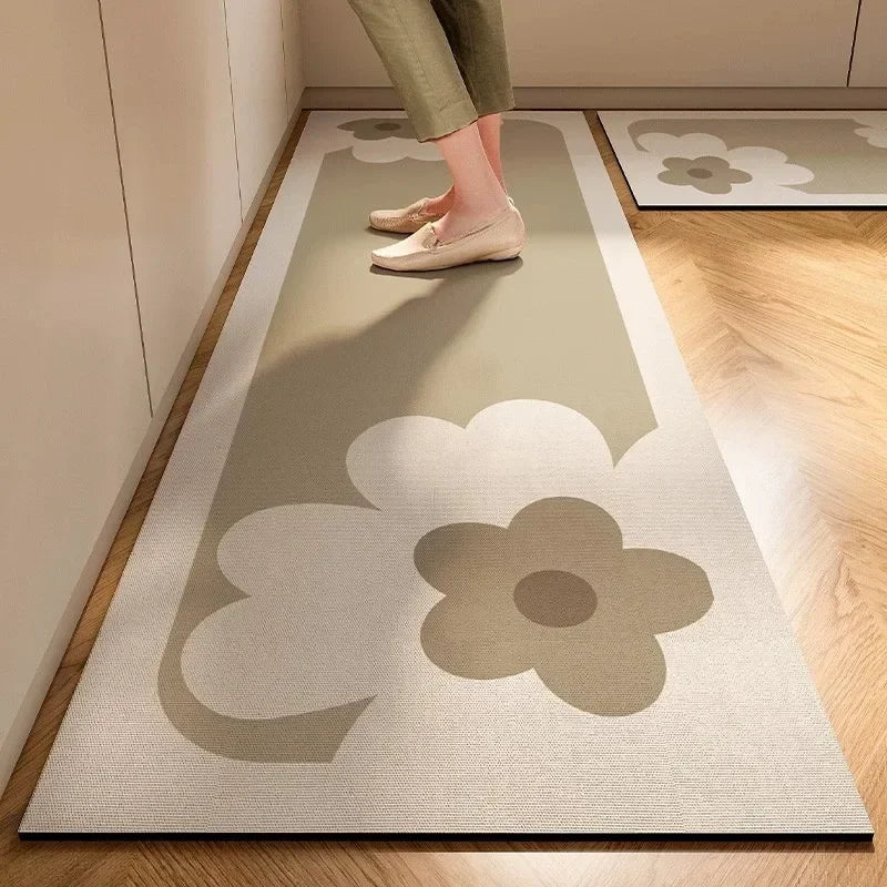 Wabi-Sabi Washable Kitchen Runner Mat | Non-Slip & Absorbent