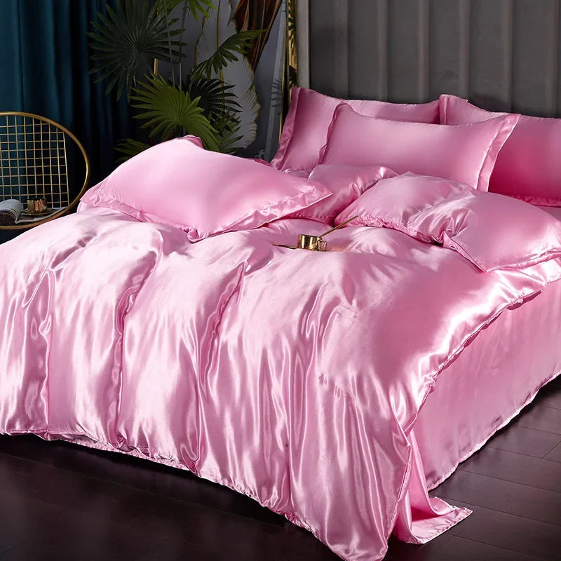 Rayon Satin Bedding Set | 3-, 4- & 5-Piece Options