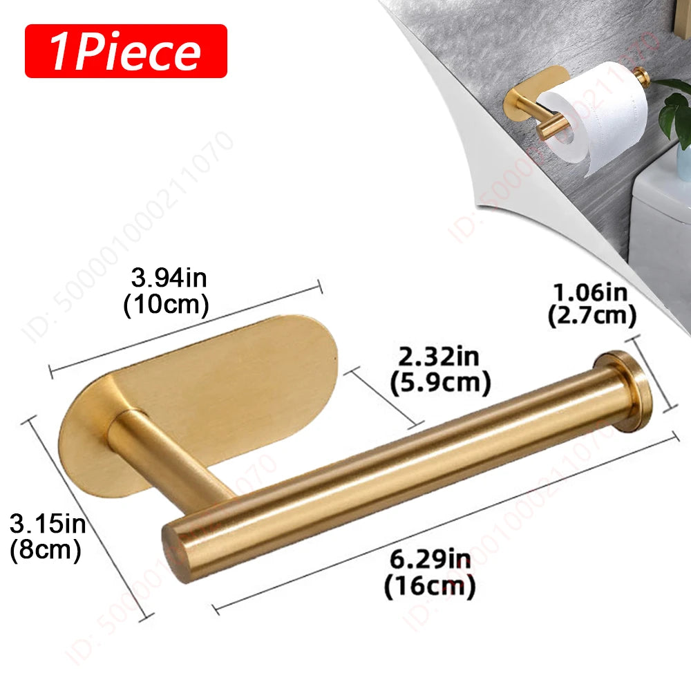 Adhesive Paper Towel & Toilet Roll Holder | 1–2 Pack