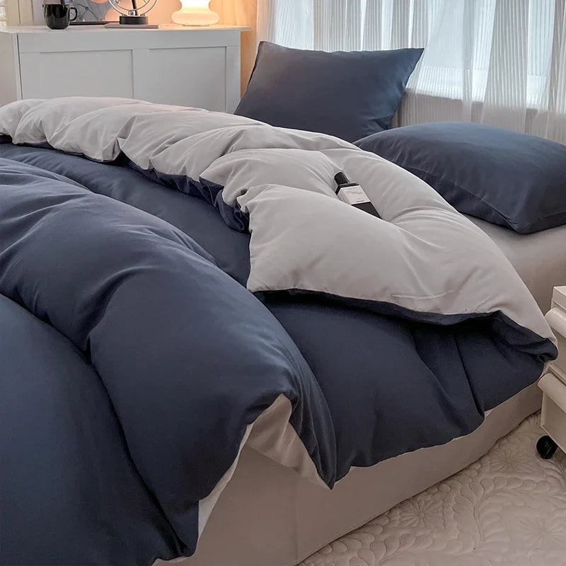 Reversible Brushed Polyester Bedding Set | 3–4 Piece