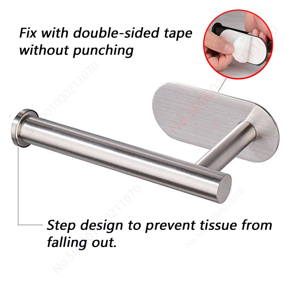 Adhesive Paper Towel & Toilet Roll Holder | 1–2 Pack