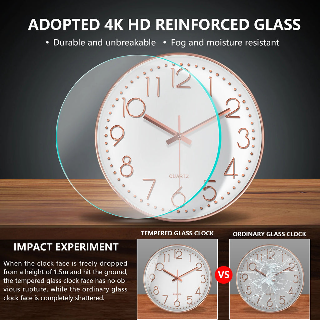 Minimalist Silent Quartz Wall Clock | 20–30 cm