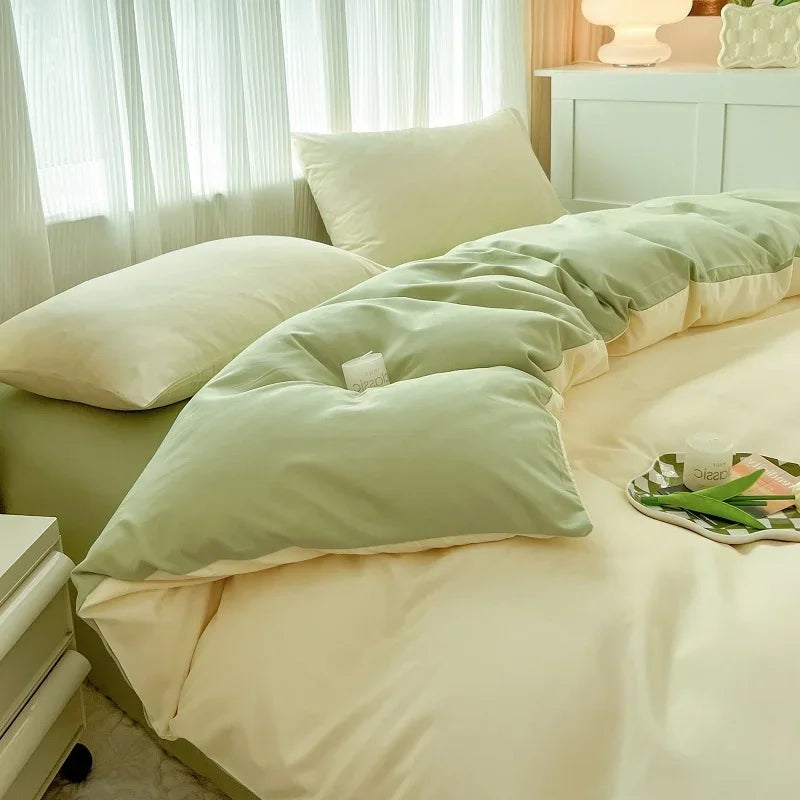 Reversible Brushed Polyester Bedding Set | 3–4 Piece