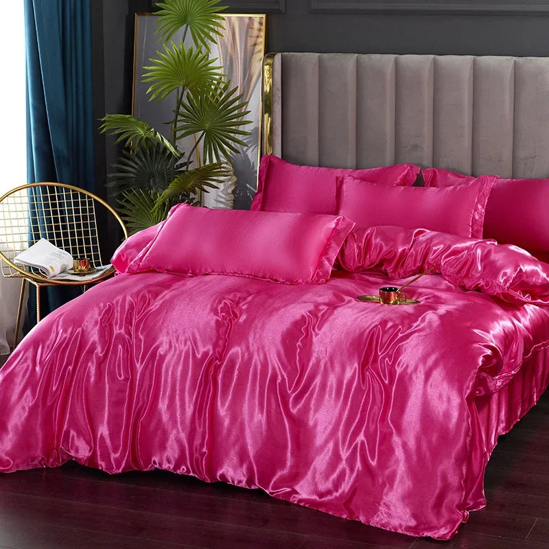 Rayon Satin Bedding Set | 3-, 4- & 5-Piece Options
