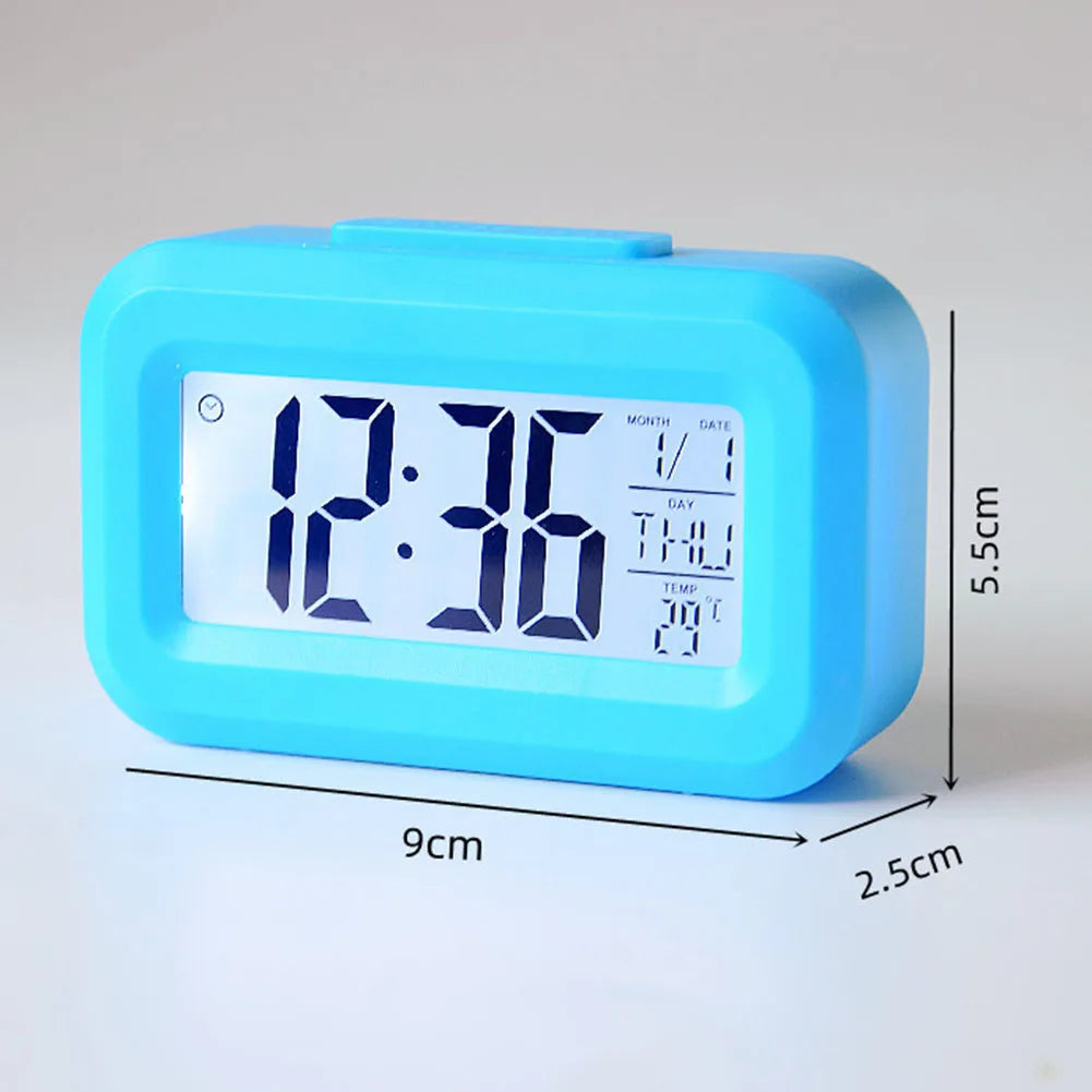 Triangle LED Digital Alarm Clock with Light Sensor
