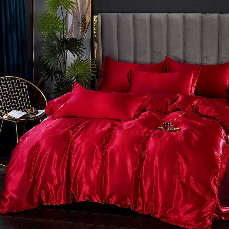 Rayon Satin Bedding Set | 3-, 4- & 5-Piece Options