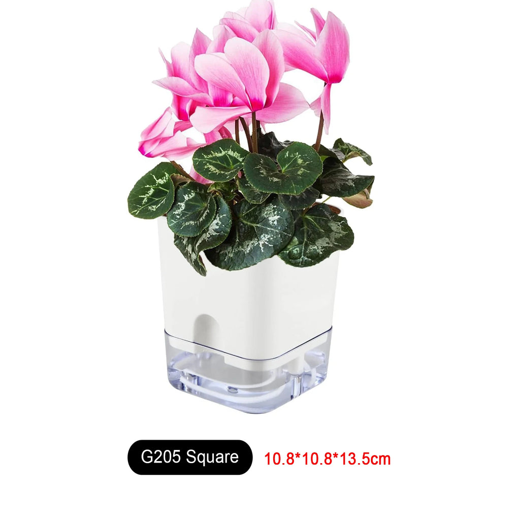 Self-Watering Planter Pot with Cotton Wick | Square or Rectangle