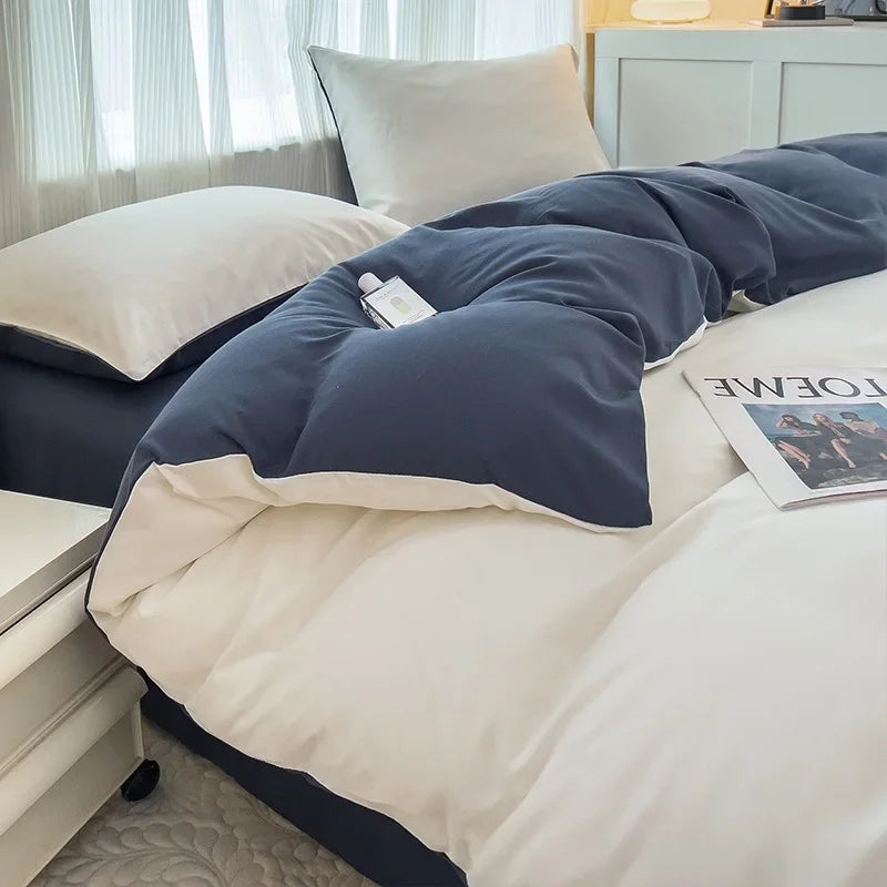 Reversible Brushed Polyester Bedding Set | 3–4 Piece