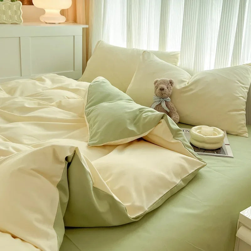 Reversible Brushed Polyester Bedding Set | 3–4 Piece