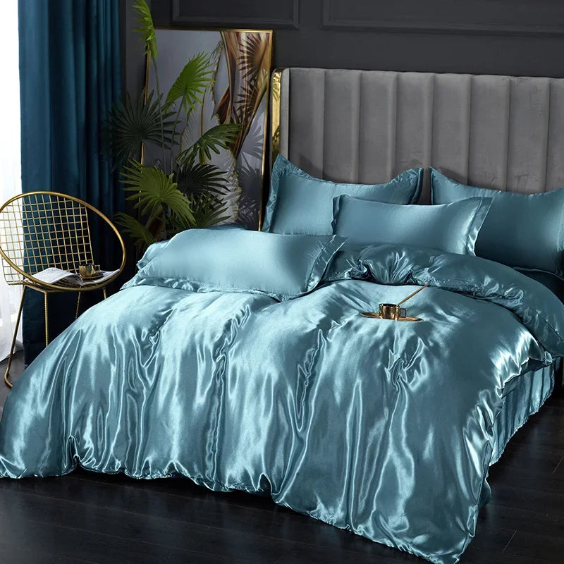 Rayon Satin Bedding Set | 3-, 4- & 5-Piece Options