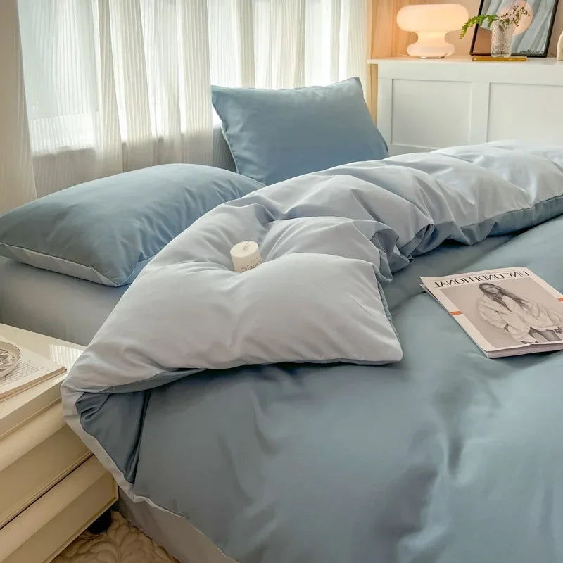 Reversible Brushed Polyester Bedding Set | 3–4 Piece