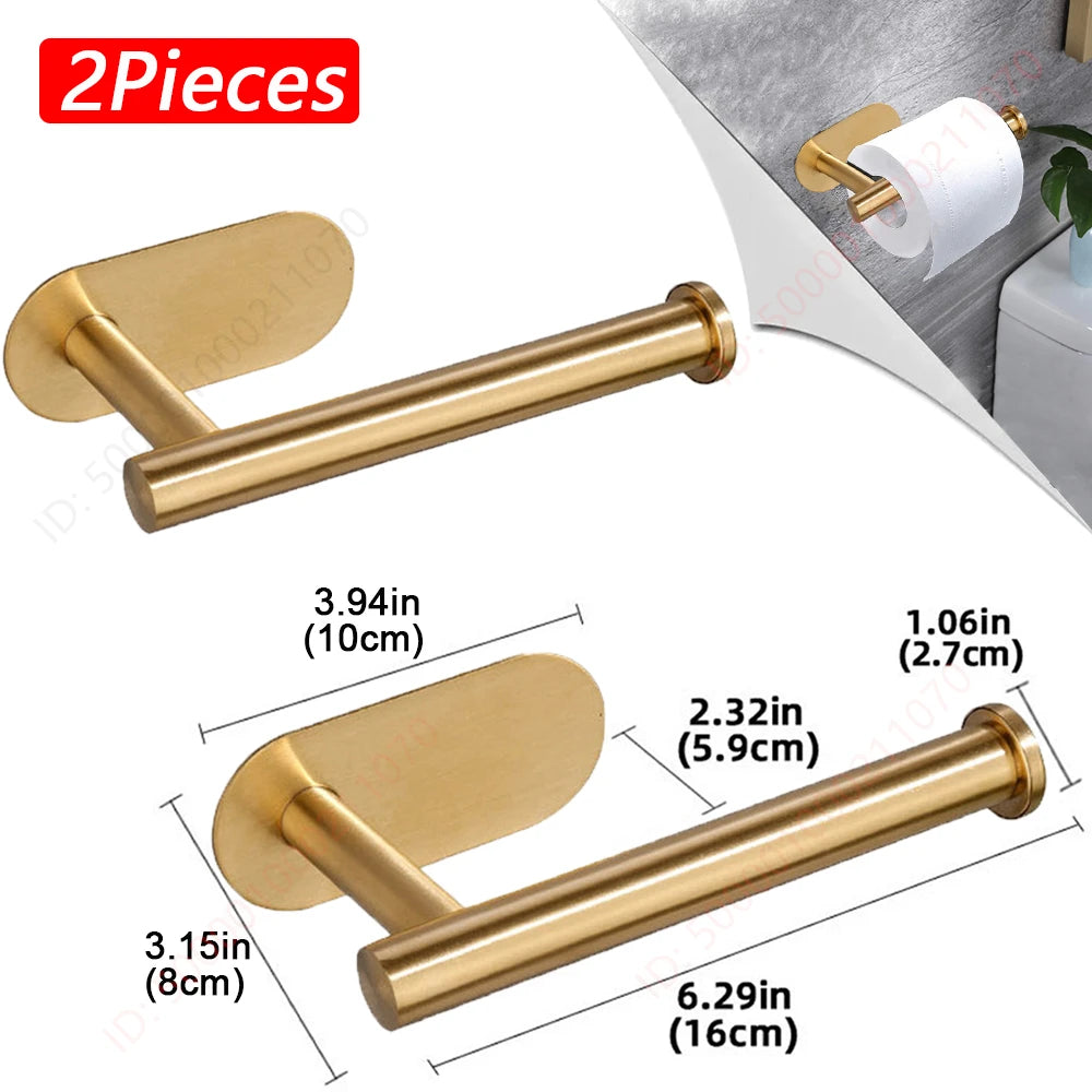 Adhesive Paper Towel & Toilet Roll Holder | 1–2 Pack