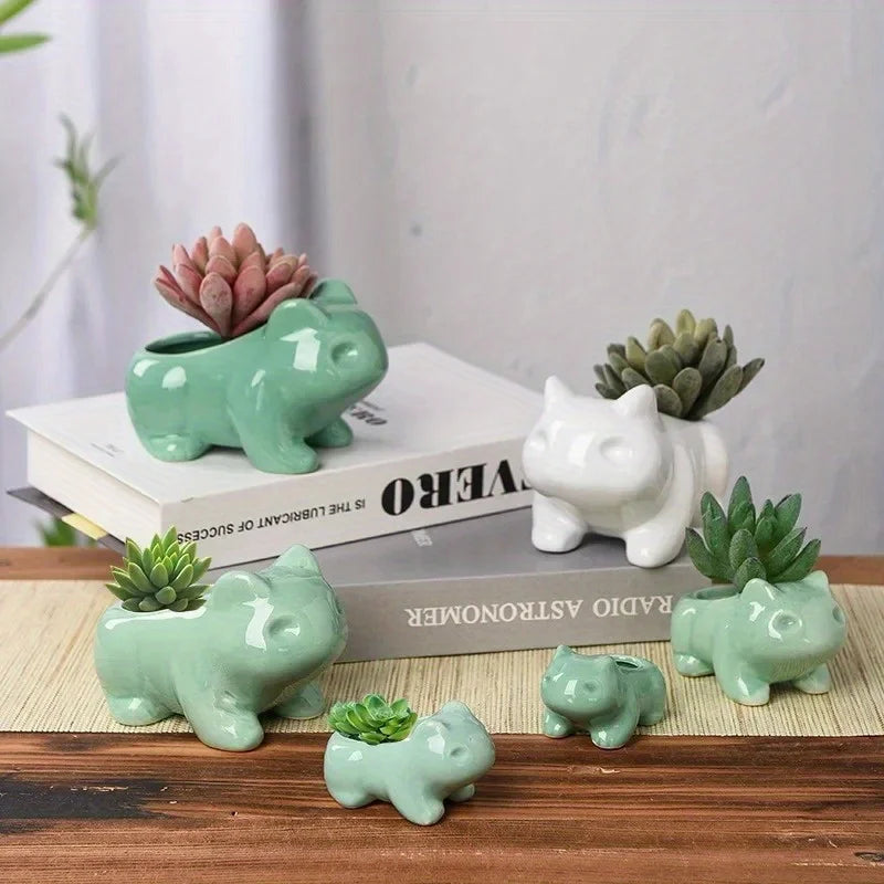 Handmade Ceramic Animal Succulent Planter | 4 Sizes