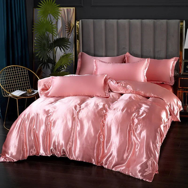Rayon Satin Bedding Set | 3-, 4- & 5-Piece Options