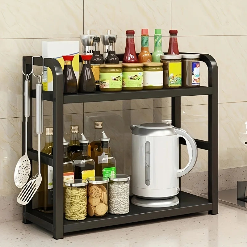 2-Tier Metal Countertop Shelf | Coffee & Kitchen Organiser