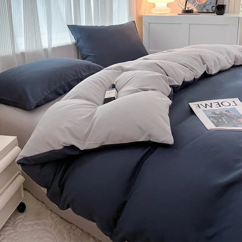 Reversible Brushed Polyester Bedding Set | 3–4 Piece