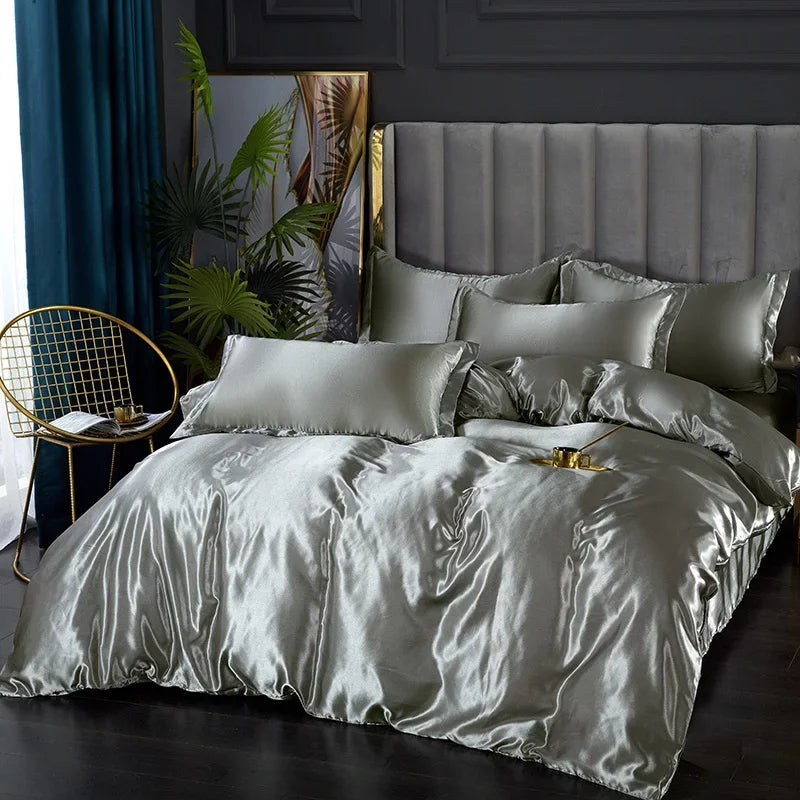 Rayon Satin Bedding Set | 3-, 4- & 5-Piece Options