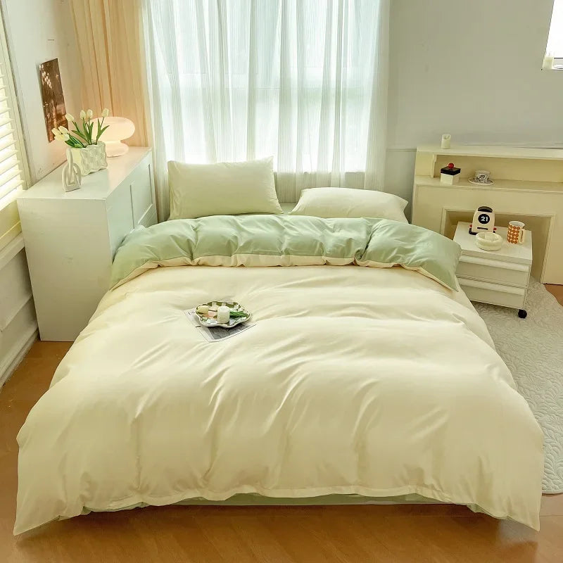 Reversible Brushed Polyester Bedding Set | 3–4 Piece
