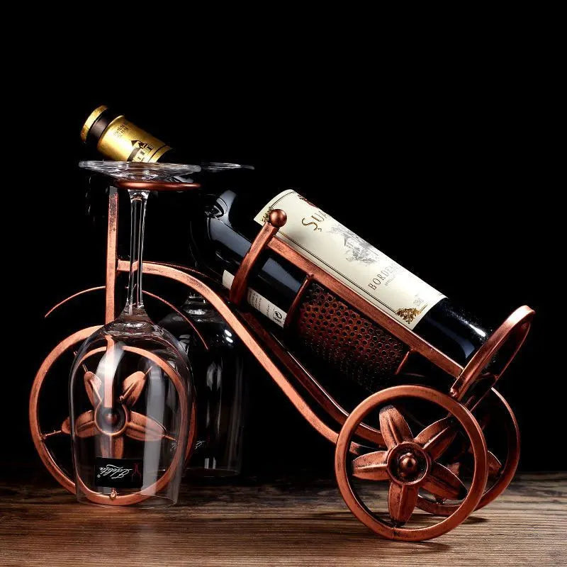 Retro Bicycle Wine Bottle Holder | Decorative Tabletop Rack