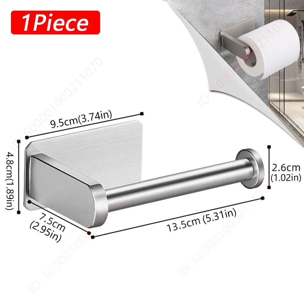 Adhesive Paper Towel & Toilet Roll Holder | 1–2 Pack