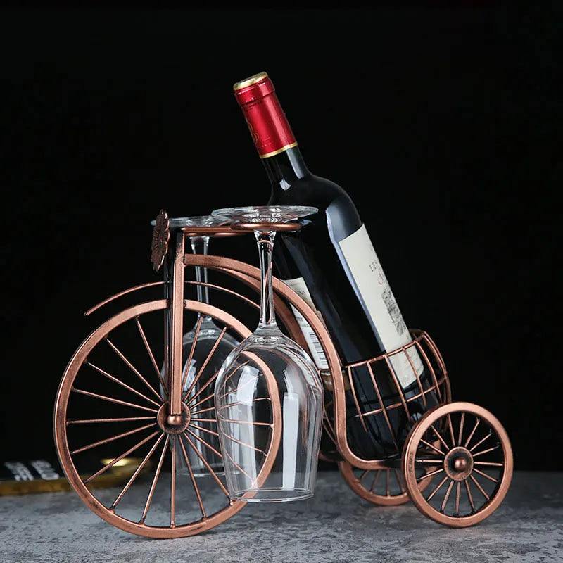 Retro Bicycle Wine Bottle Holder | Decorative Tabletop Rack