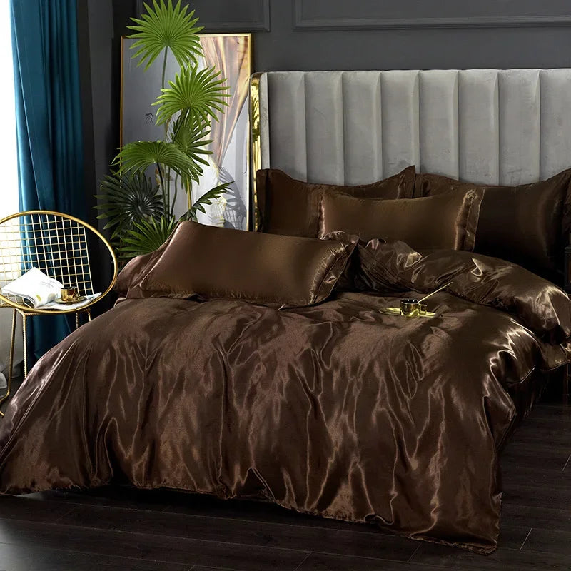 Rayon Satin Bedding Set | 3-, 4- & 5-Piece Options