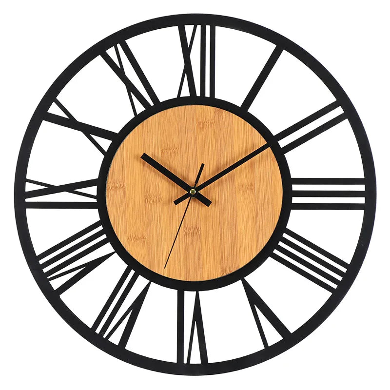 40 cm Roman Numeral Metal Wall Clock | Silent Quartz