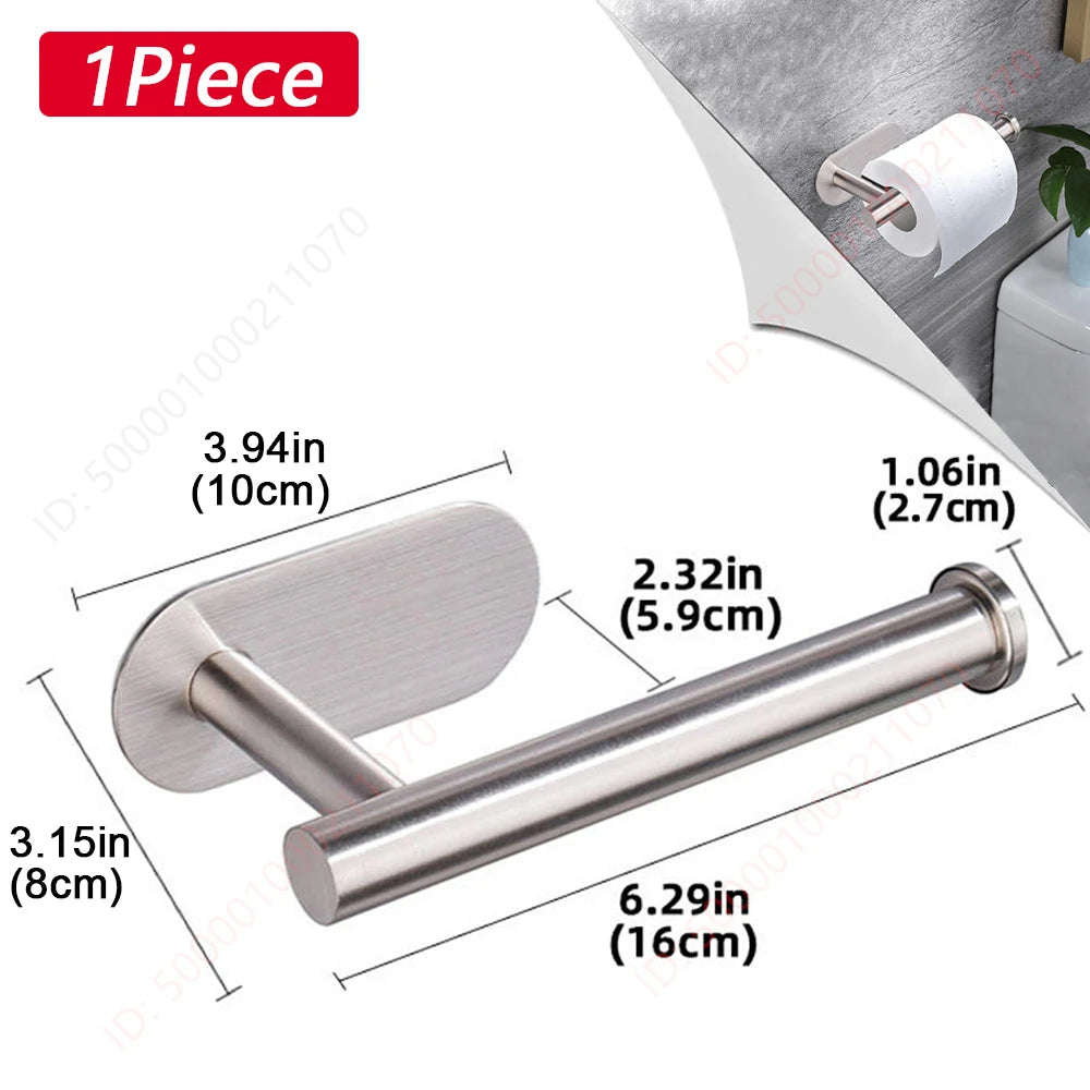 Adhesive Paper Towel & Toilet Roll Holder | 1–2 Pack