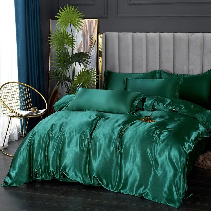 Rayon Satin Bedding Set | 3-, 4- & 5-Piece Options