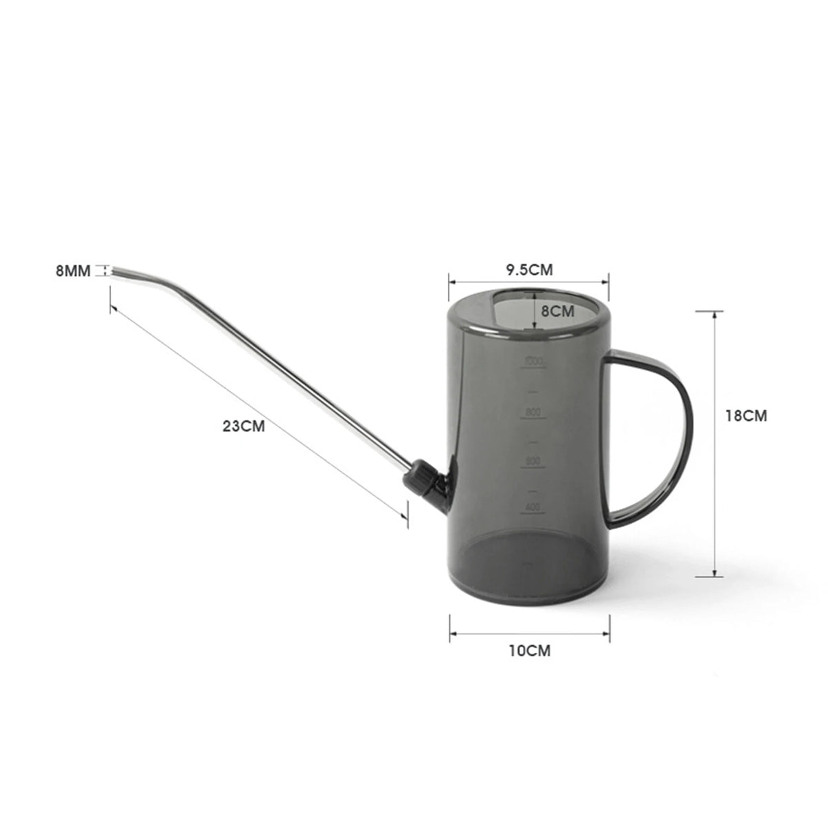 Long-Spout Plant Watering Can with Sprinkler Head