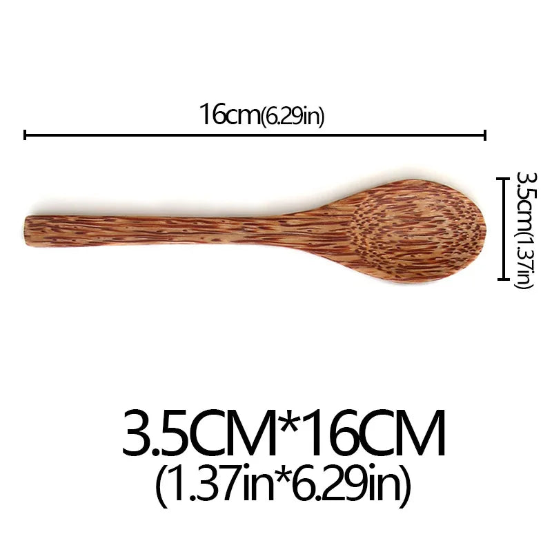 Natural Coconut Shell Bowl or Spoon | Rustic Tableware