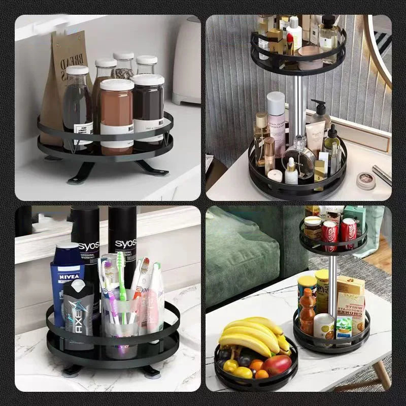 360° Rotating Spice Rack | 1–3 Tier Kitchen Organiser