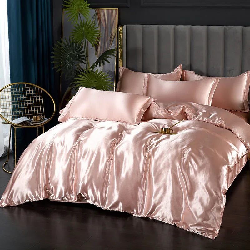Rayon Satin Bedding Set | 3-, 4- & 5-Piece Options