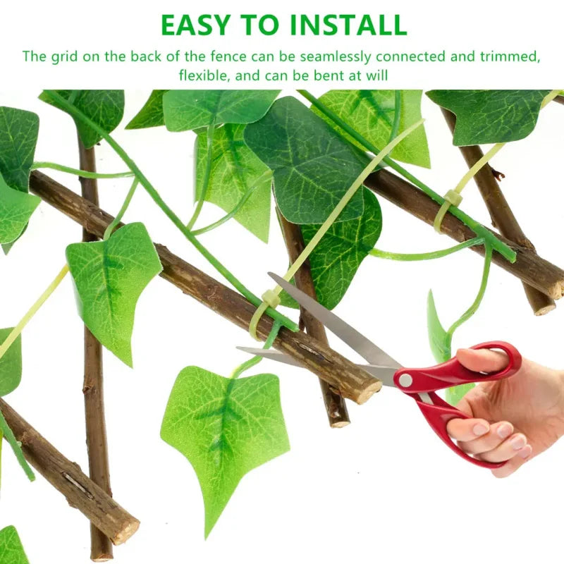 Expandable Faux Ivy Privacy Screen Trellis | Garden Fence Panel