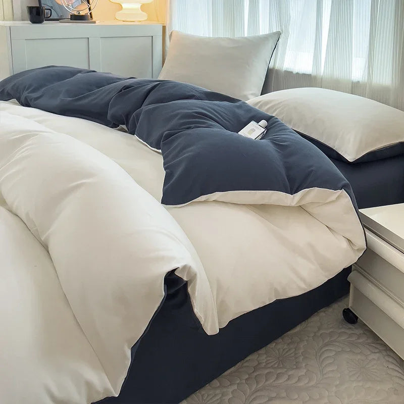 Reversible Brushed Polyester Bedding Set | 3–4 Piece