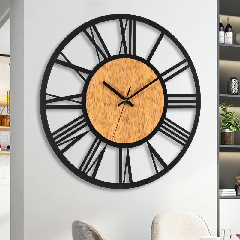 40 cm Roman Numeral Metal Wall Clock | Silent Quartz