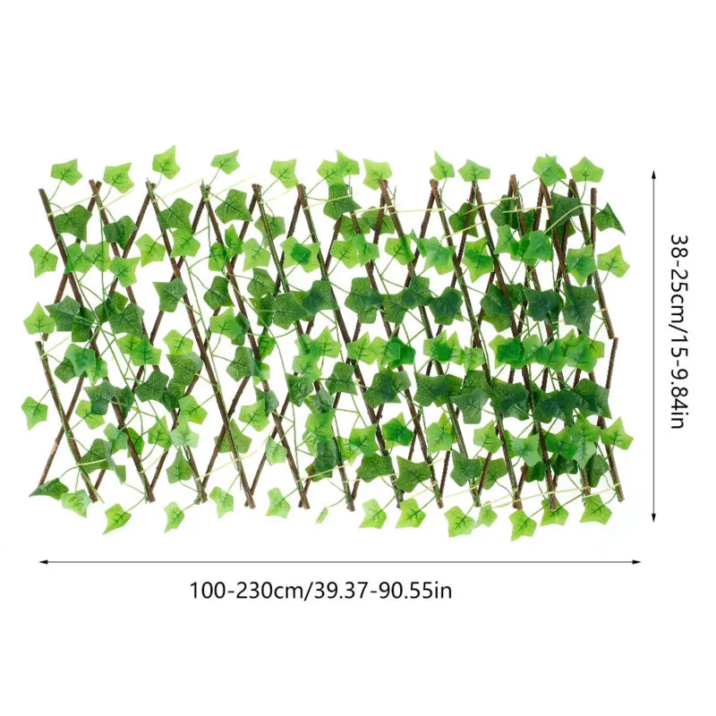 Expandable Faux Ivy Privacy Screen Trellis | Garden Fence Panel