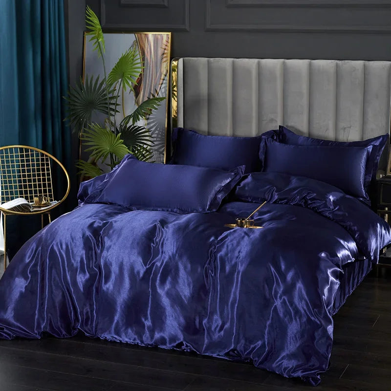 Rayon Satin Bedding Set | 3-, 4- & 5-Piece Options