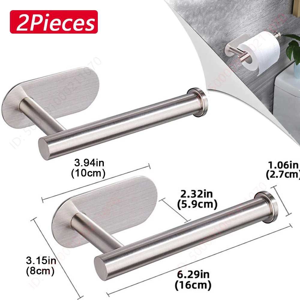 Adhesive Paper Towel & Toilet Roll Holder | 1–2 Pack