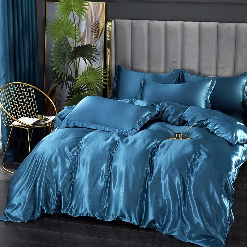 Rayon Satin Bedding Set | 3-, 4- & 5-Piece Options