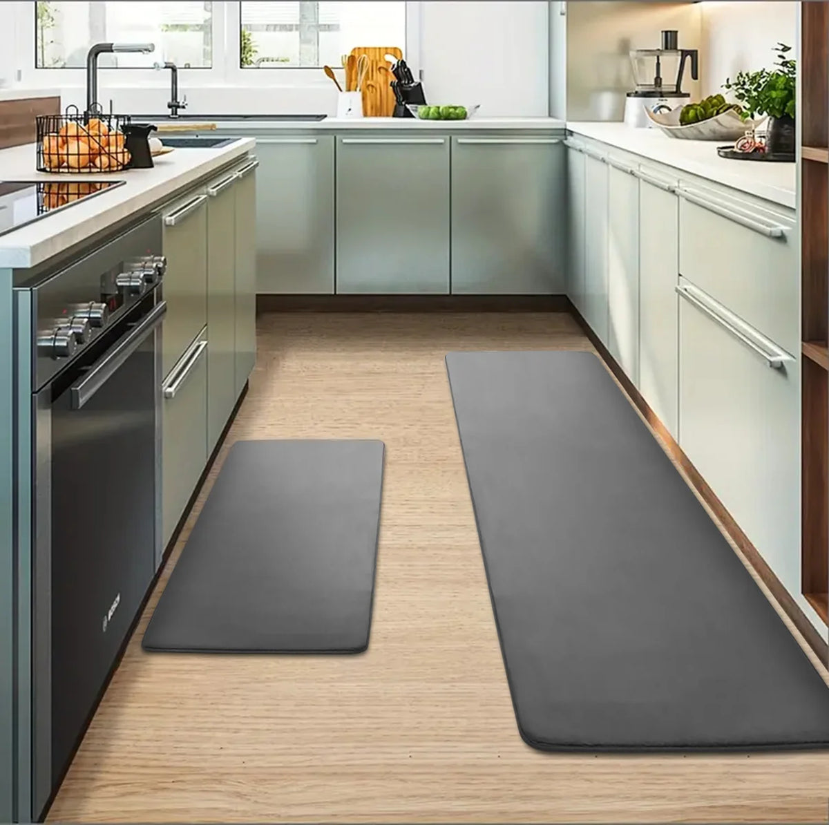 Solid Colour Absorbent Kitchen Runner Mat | 6 Sizes