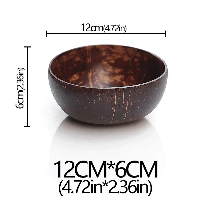 Natural Coconut Shell Bowl or Spoon | Rustic Tableware