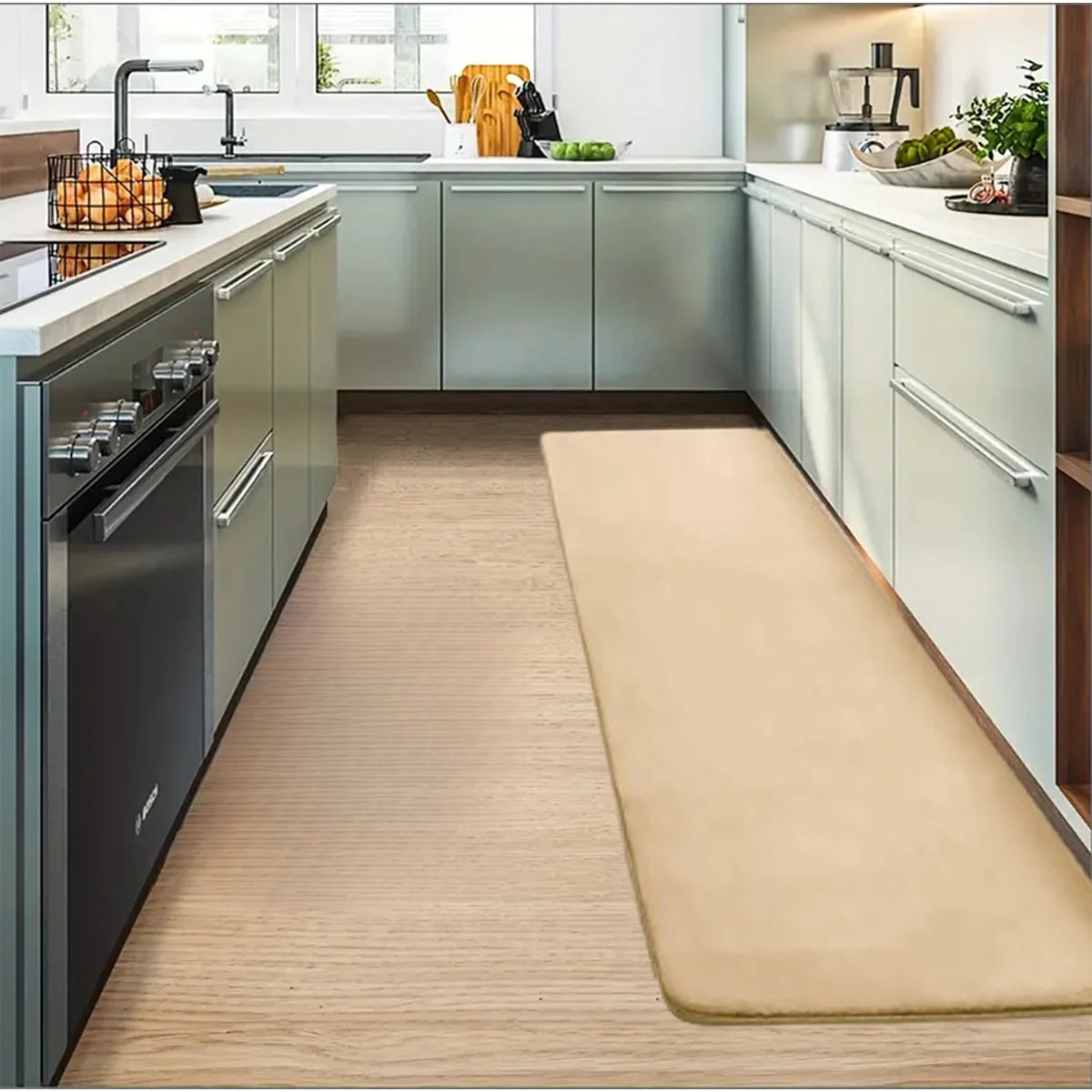 Solid Colour Absorbent Kitchen Runner Mat | 6 Sizes